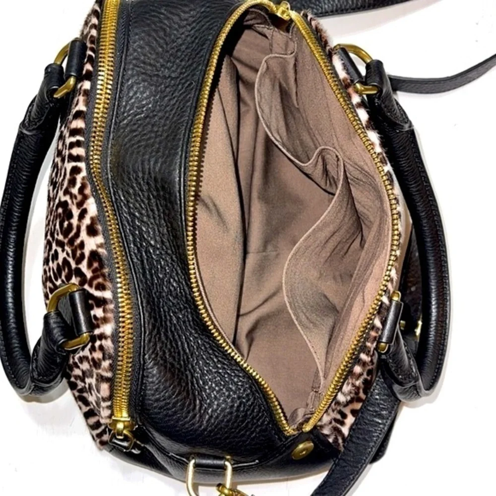 NWOT J. Crew Bienniel Medium Satchel Calf Hair Leopard